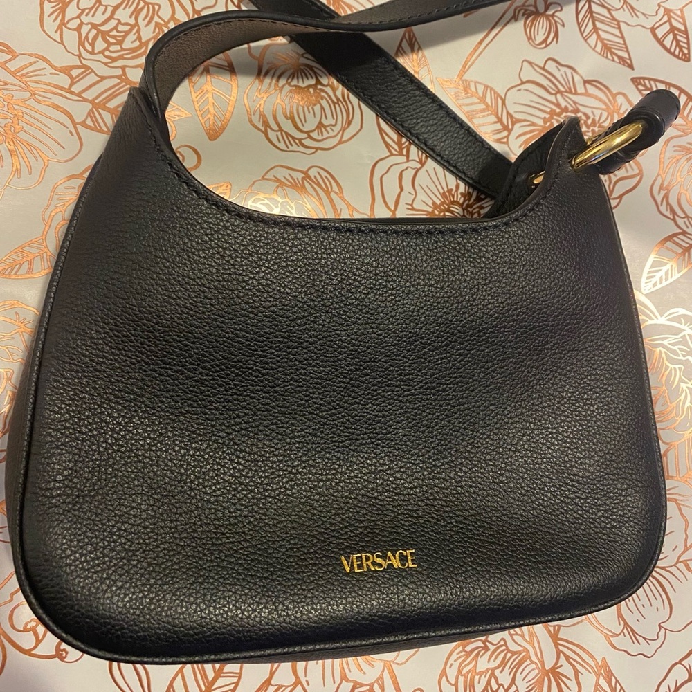 Versace Mini La Medusa Chain Leather Hobo Bag - Picture 7 of 16